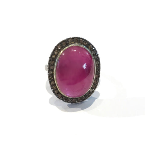 Aquamarine Cluster Ring