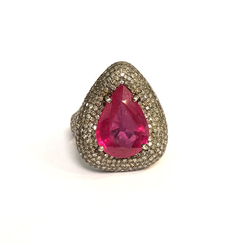 Royal Ruby and Diamond Ring